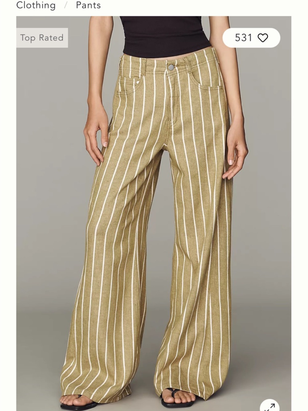 Anthropologie Pilcro Adi Linen Cotton Mid Rise Flare Pants 27